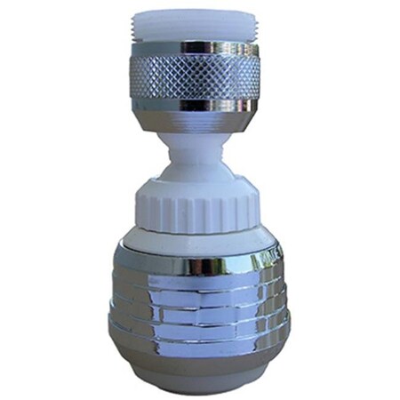 Larsen Supply Co Larsen Supply 09-1228 360 Degree Swivel Spray Kitchen Aerator - White-Chrome 134385